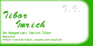 tibor imrich business card